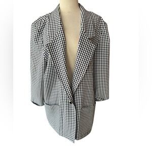 Vintage Cricket Lane Black and White Gingham‎ Blazer